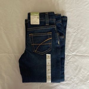 NWT Girls 4 bootcut jeans LL Bean
